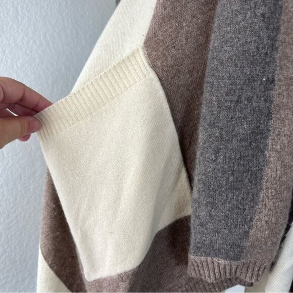 Quinn Cashmere Striped Cardigan Wrap - Picture 6 of 8